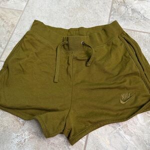 Nike Women's Olive Green Athletic Shorts